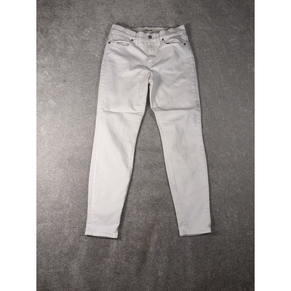 madewell‎ 9" high riser skinny jeans white 28 Spots On Back